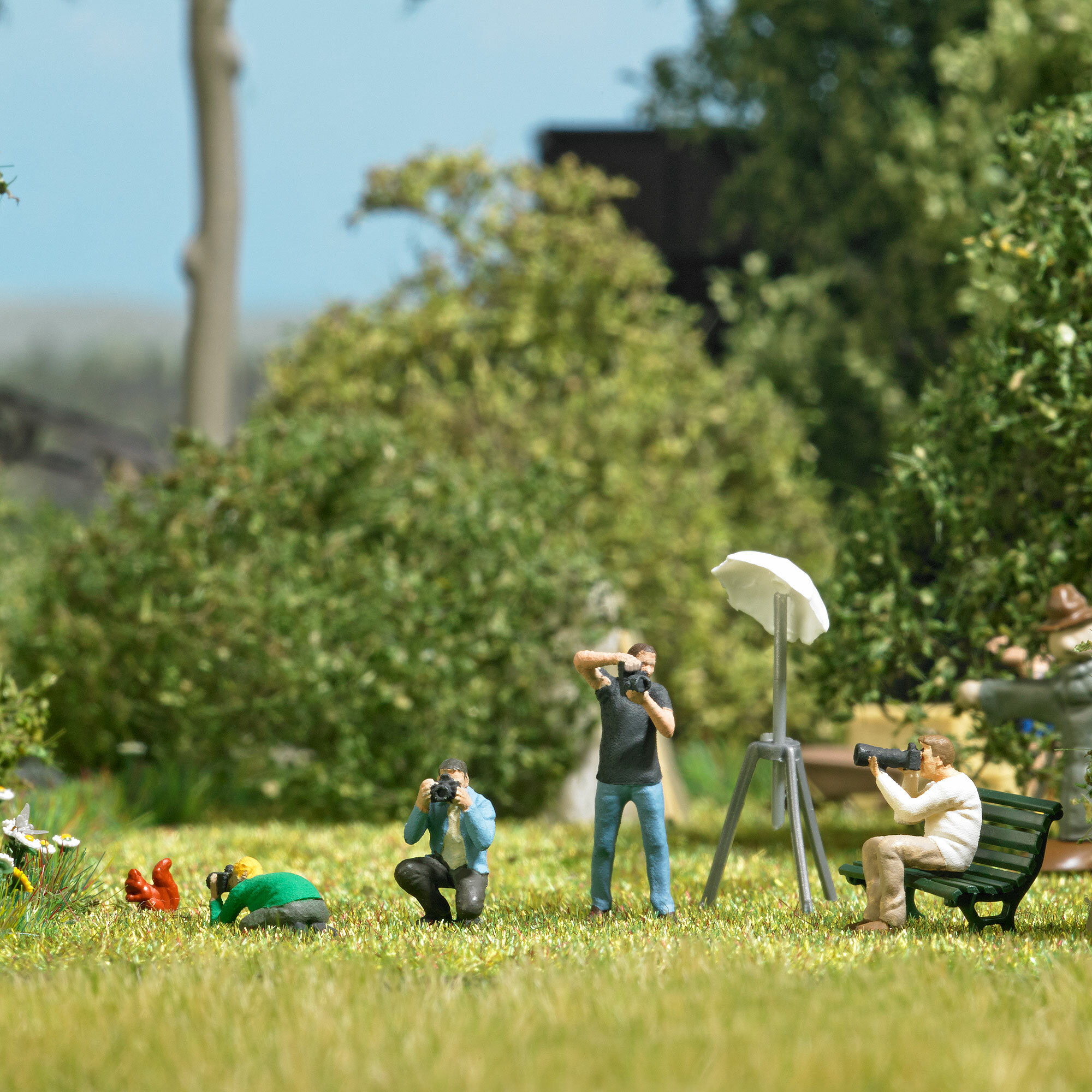 Busch 79810 HO規 攝影師拍攝場景組