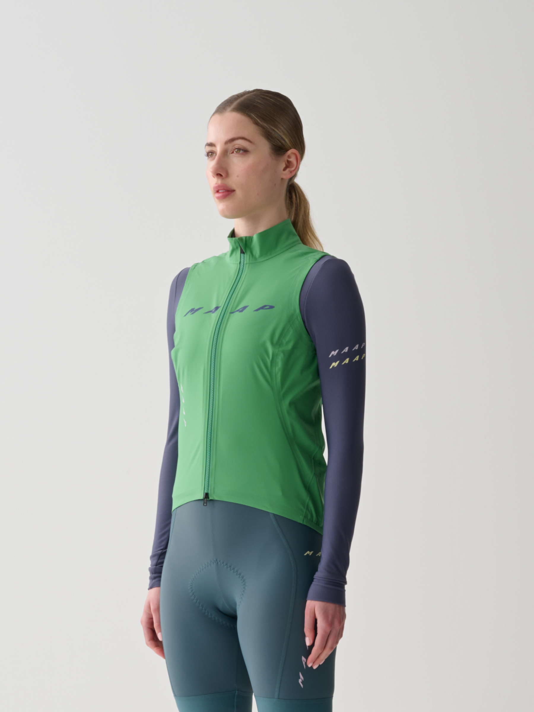 零碼【MAAP】W's Level Atmos 女防水背心 / Leaf 翠綠