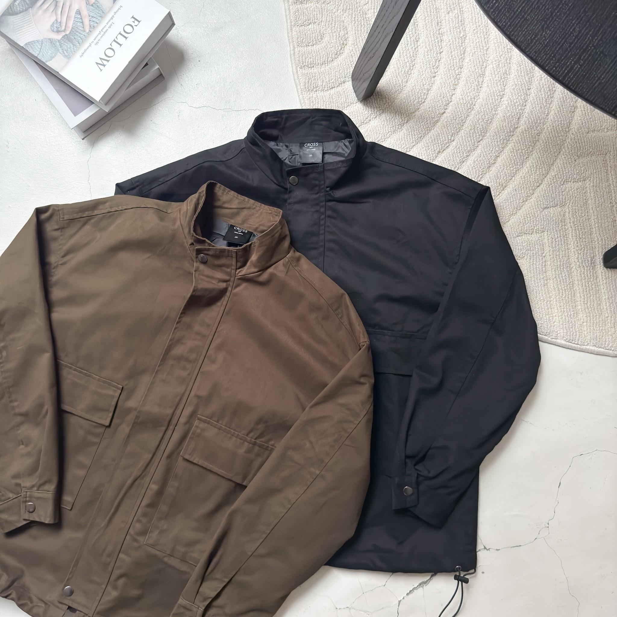 小高領束繩工裝外套 98198