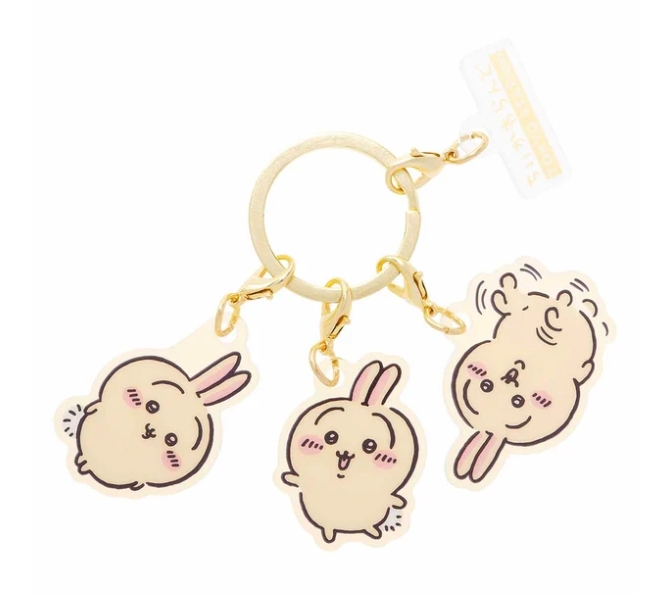 KTQ STORE ‧  日本 Chiikawa 吉伊卡哇 三連壓克力吊飾 烏薩奇 鑰匙圈