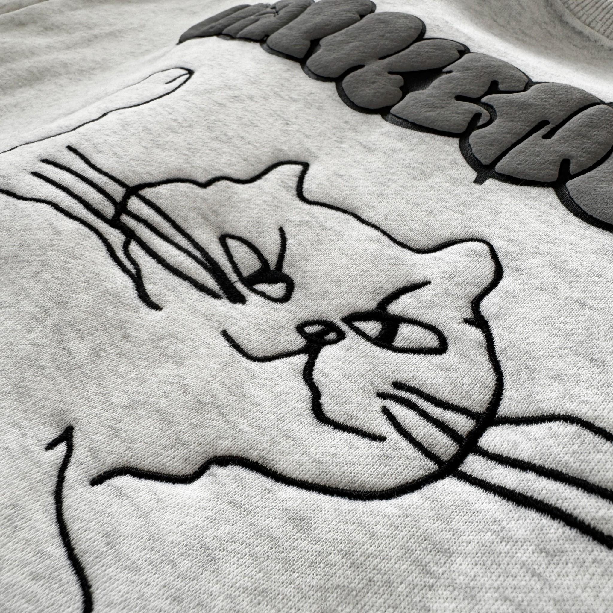 線條貓咪發泡大學T 98210