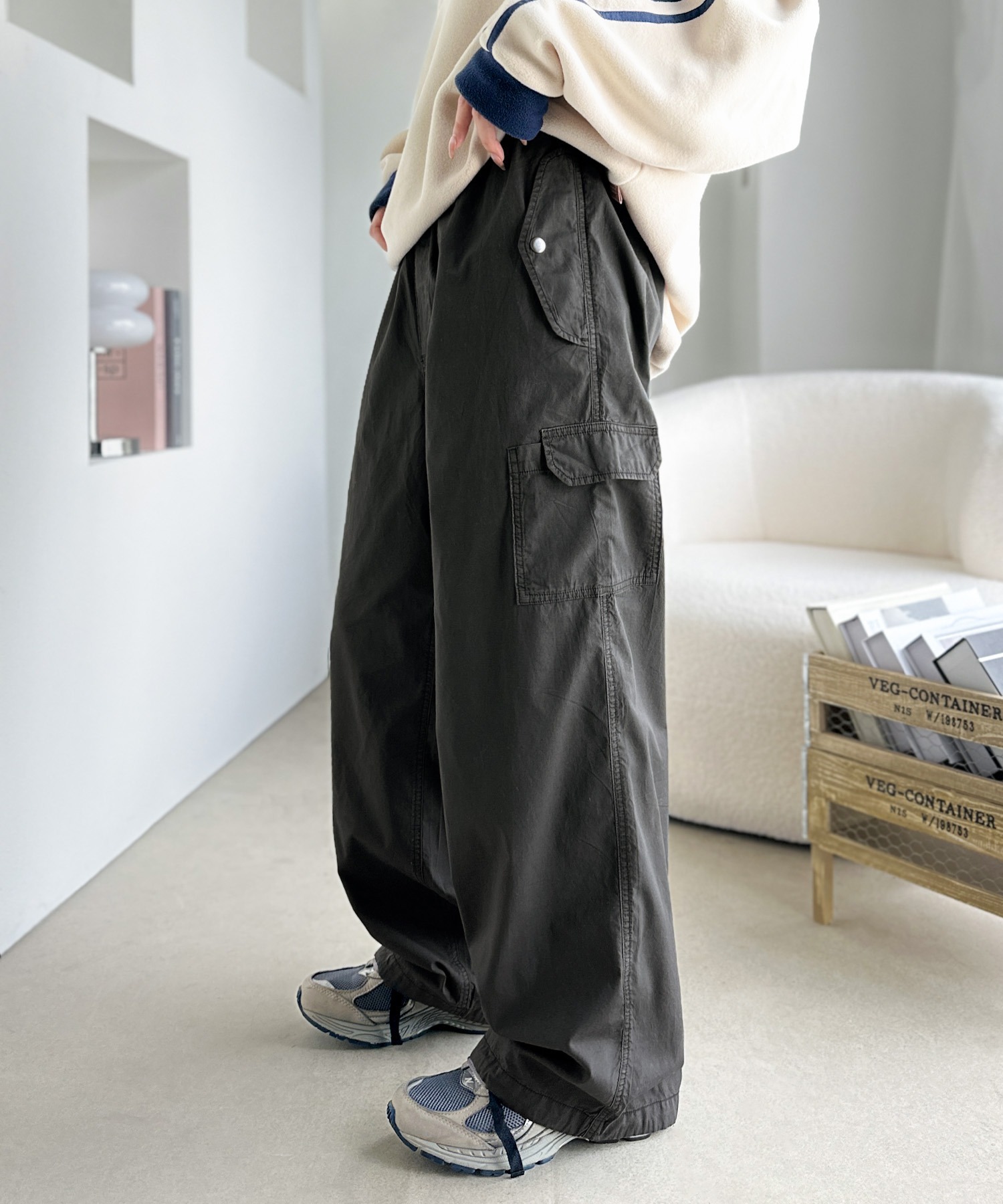 🇯🇵 日系品牌 JAVA 復古 工裝褲 抽繩 寬褲 落地褲 長褲 / 預購