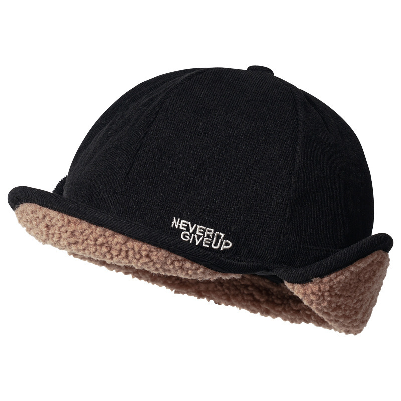 來了！可愛帥氣|羔羊絨短簷版型護耳帽【HTMSF031】