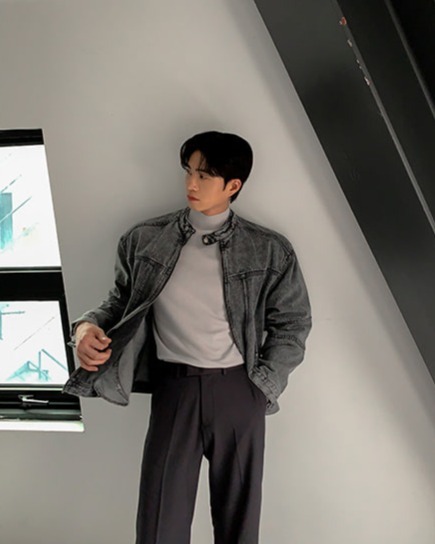 無縫半高領針織衫