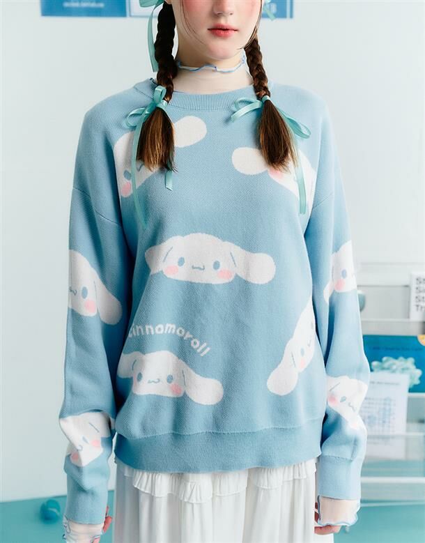 Cinnamoroll 滿版緹花毛衣