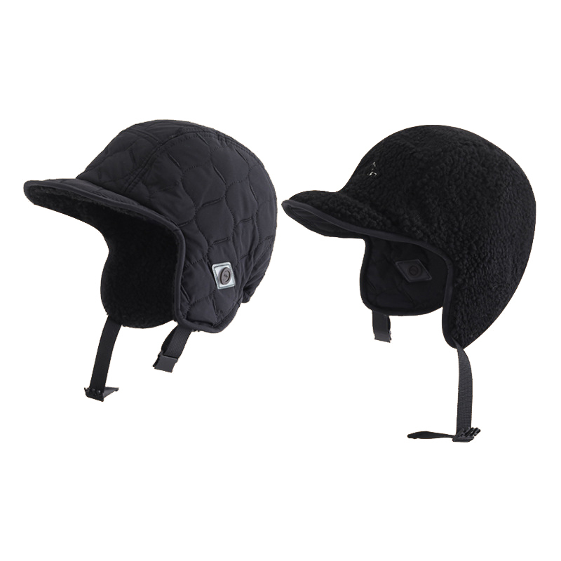 雙面戴|衍縫水波紋設計兩用護耳帽【HTMSF032】