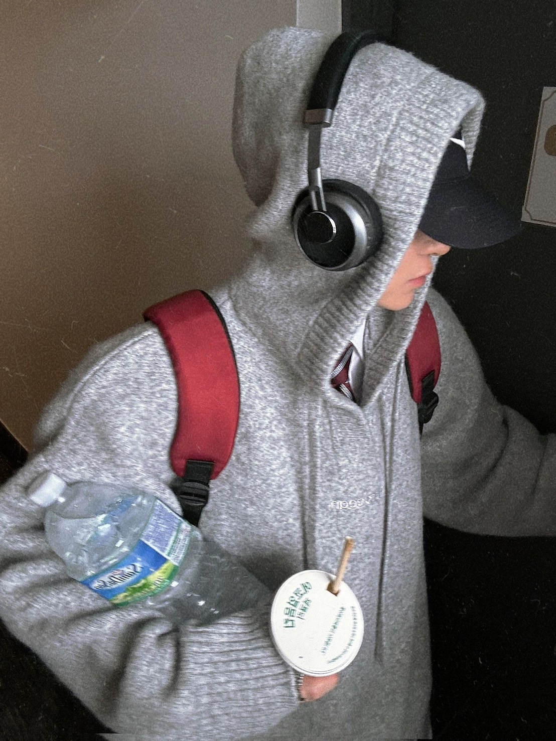 Aurocean 毛絨絨連帽羊毛重磅針織秋冬加厚保暖帽衫