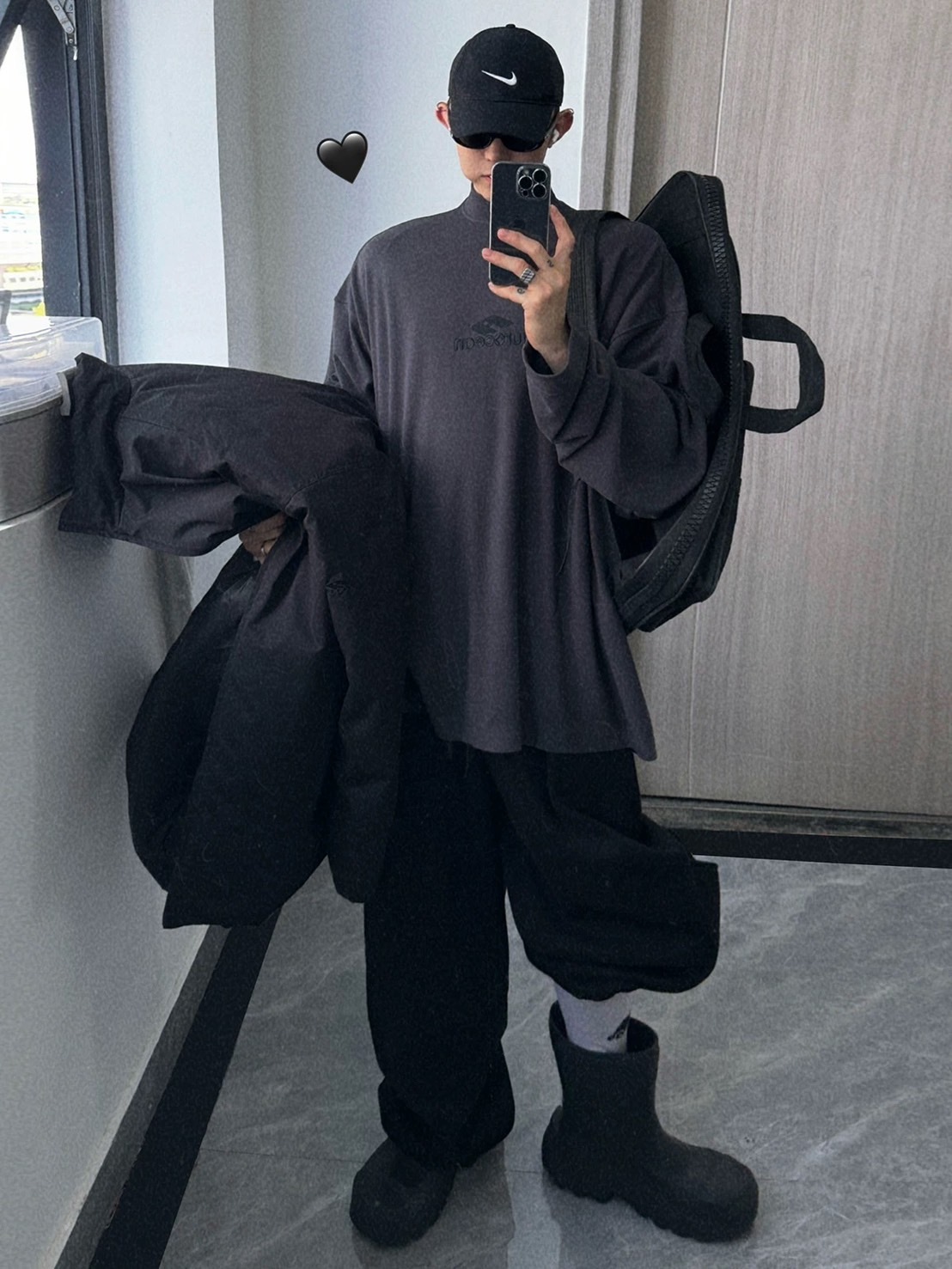 Aurocean 保暖半高領內搭T鬆弛感秋冬疊穿長袖