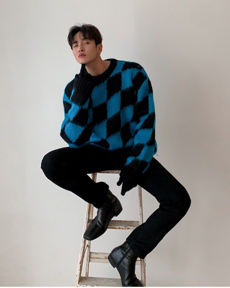 鑽石馬海毛針織衫