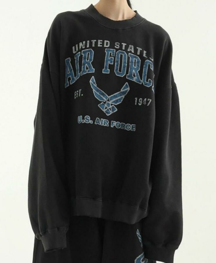 洗水英文字圖案衛衣(薄抓毛底) ARCHIVE-274T