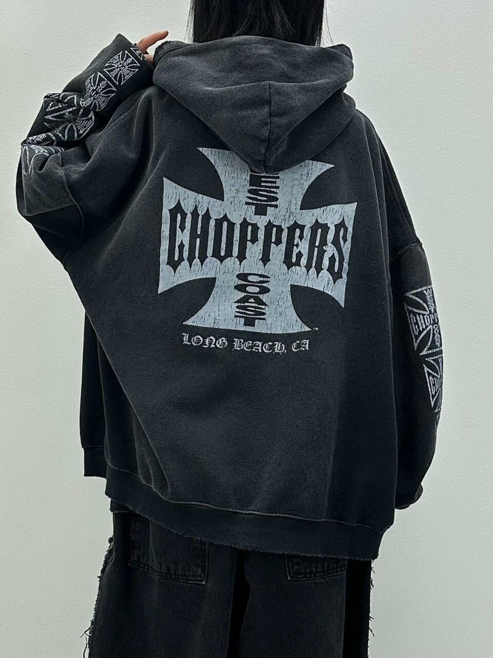 洗水英文字圖案連帽衛衣(薄抓毛底) ARCHIVE-290T