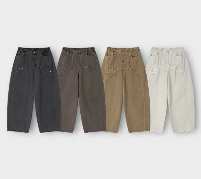 洗水淨色鬆身褲 EARN-046P