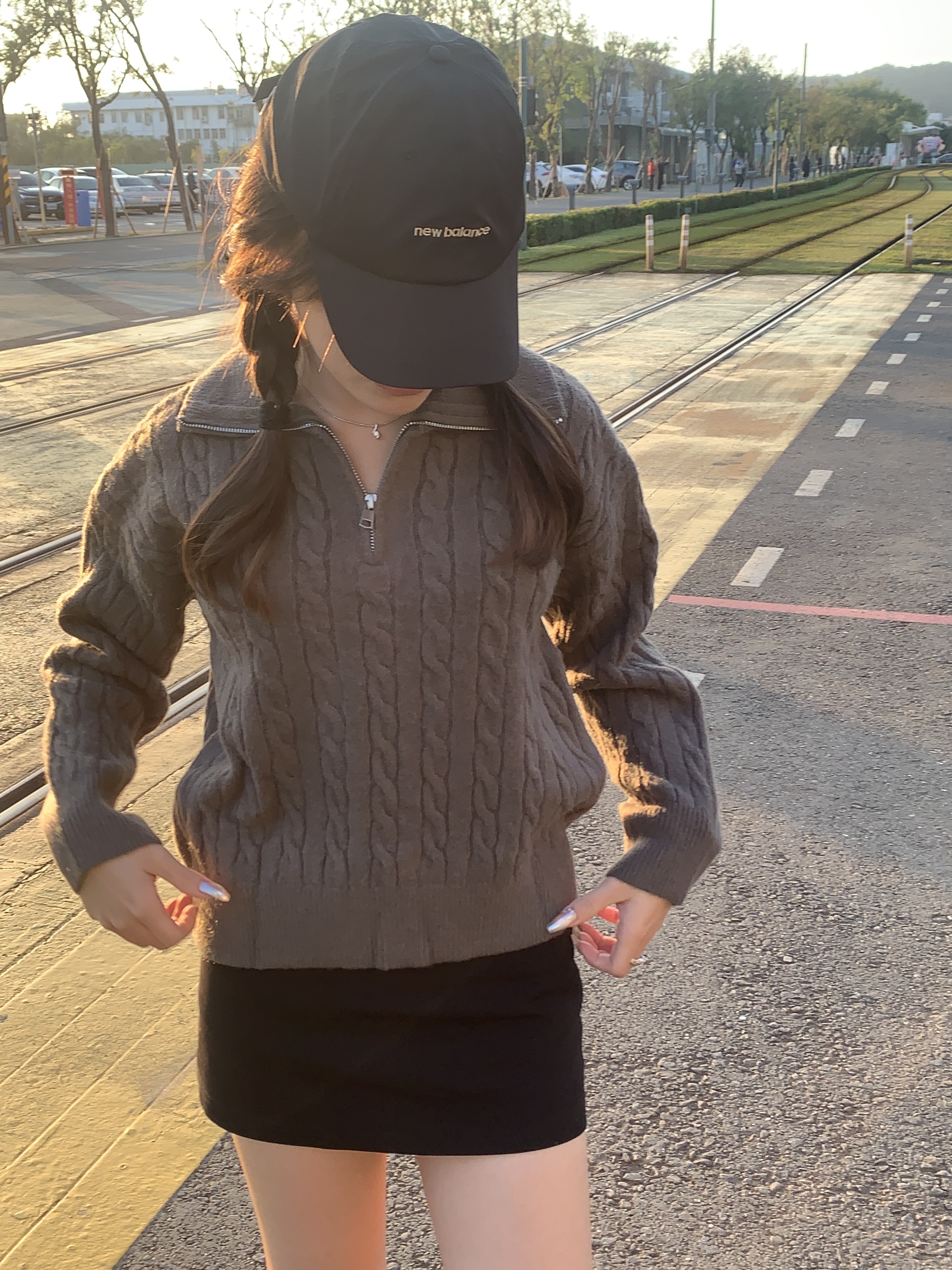 麻花翻領厚針織上衣 (5colors)