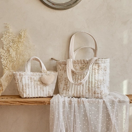 DTD浪漫茹伊印花系列-內建D環雙把手尿布包(小號/大號)