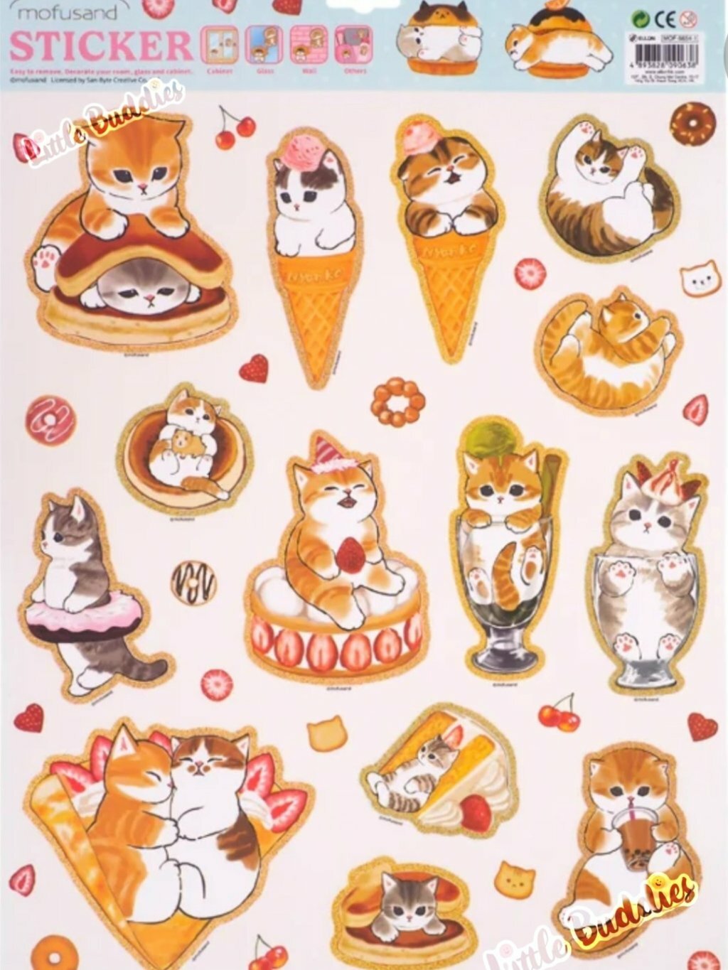 Mofusand PVC 閃粉牆貼