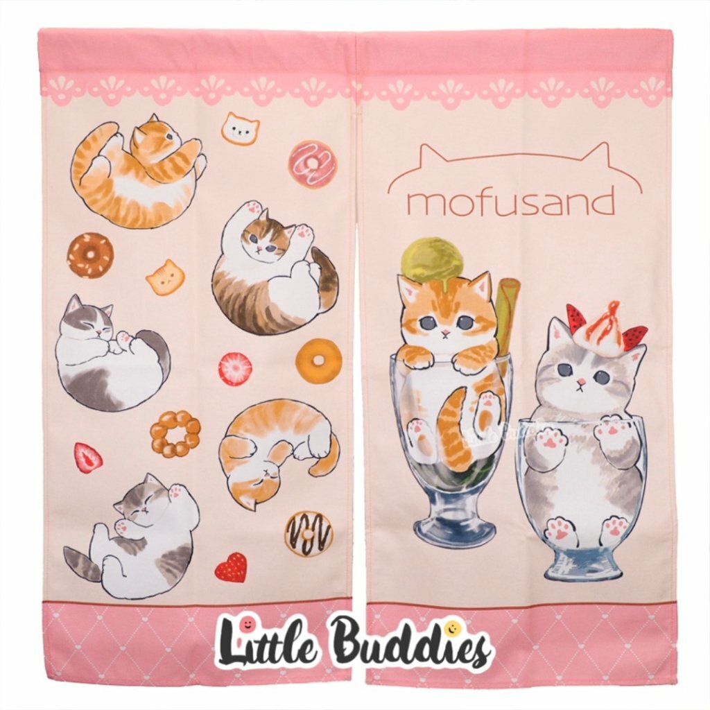 港版Mofusand 鯊魚貓門簾