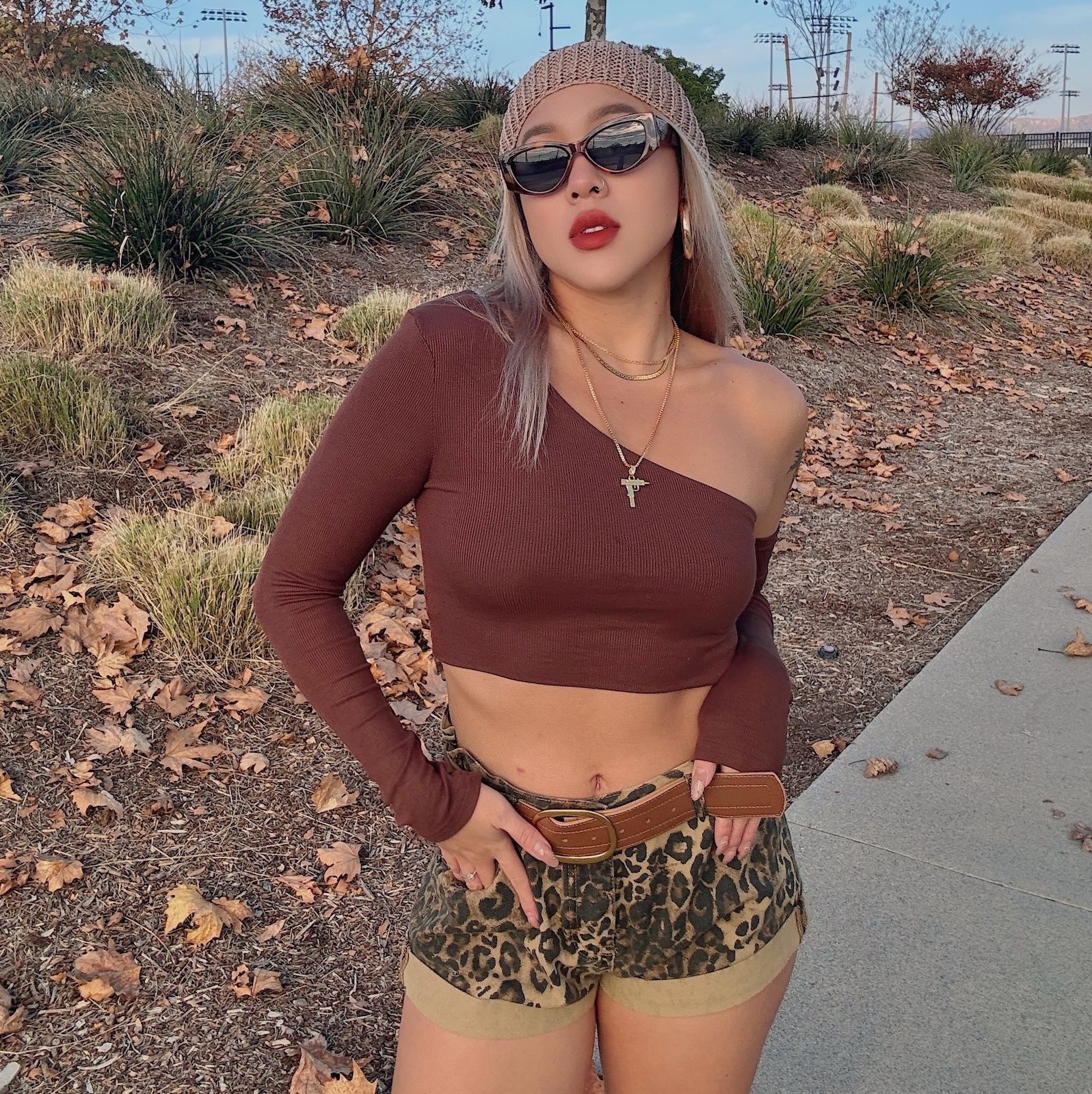 𝐑𝐢𝐛𝐅𝐥𝐞𝐱™美式斜肩小辣螺紋Tee(5色)