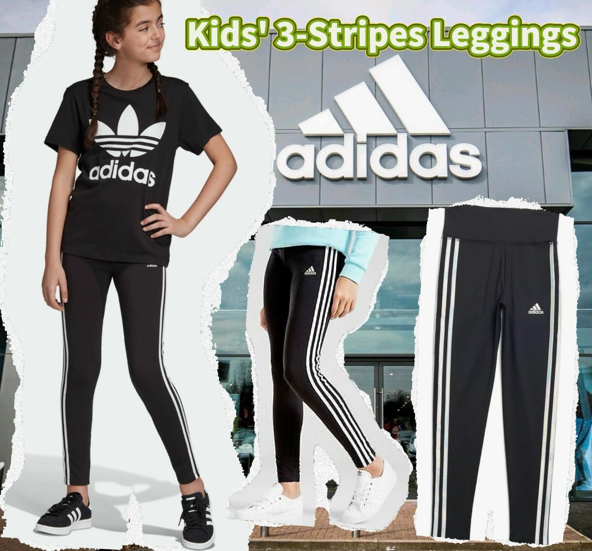 【預購】Adidas 3-Stripes G122309 女童Legging褲