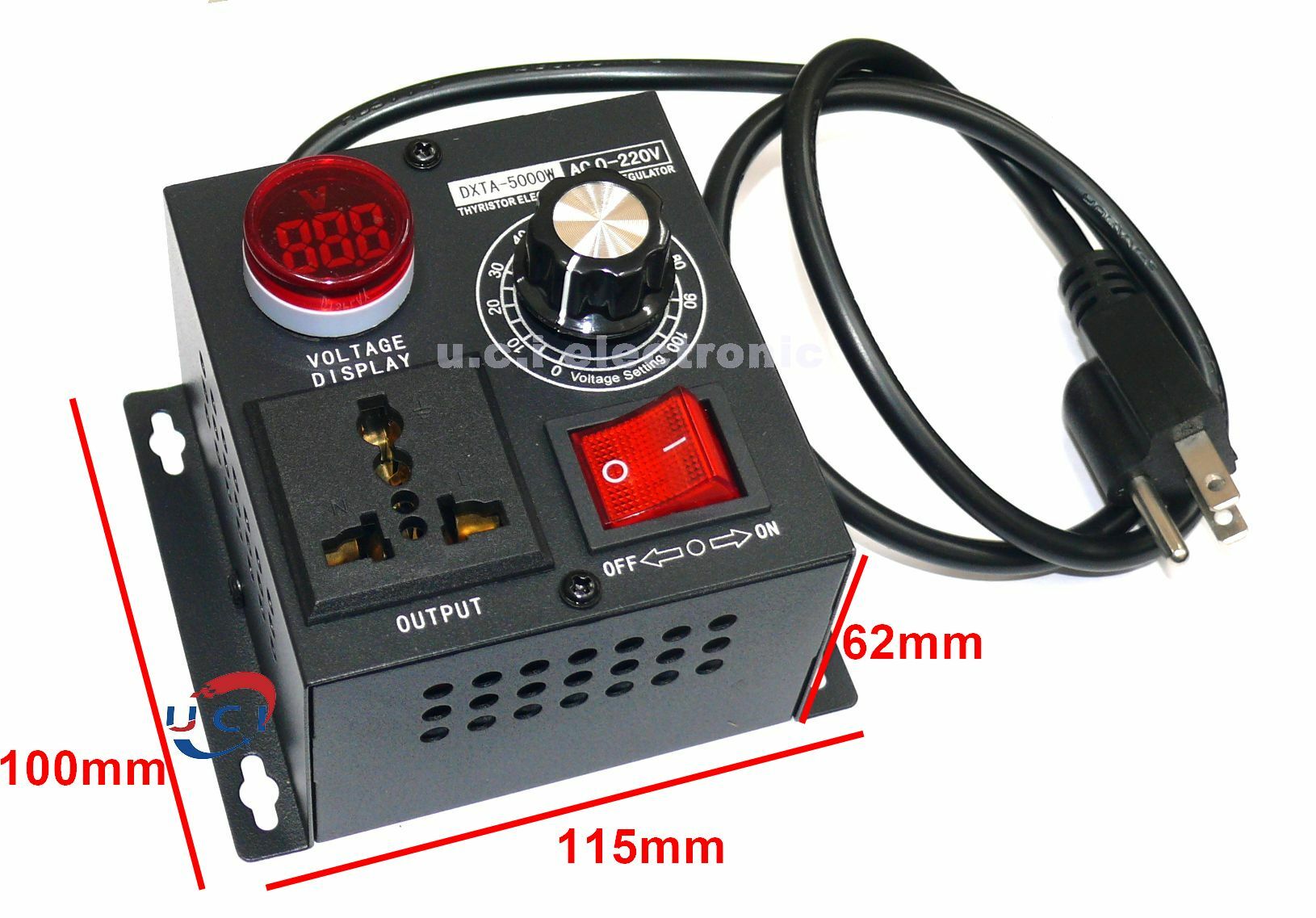 【UCI電子】 (二S-6) 電壓調速器5000W無極調壓控制器 調溫調光減速 AC110V/220V單相交流調速器開關