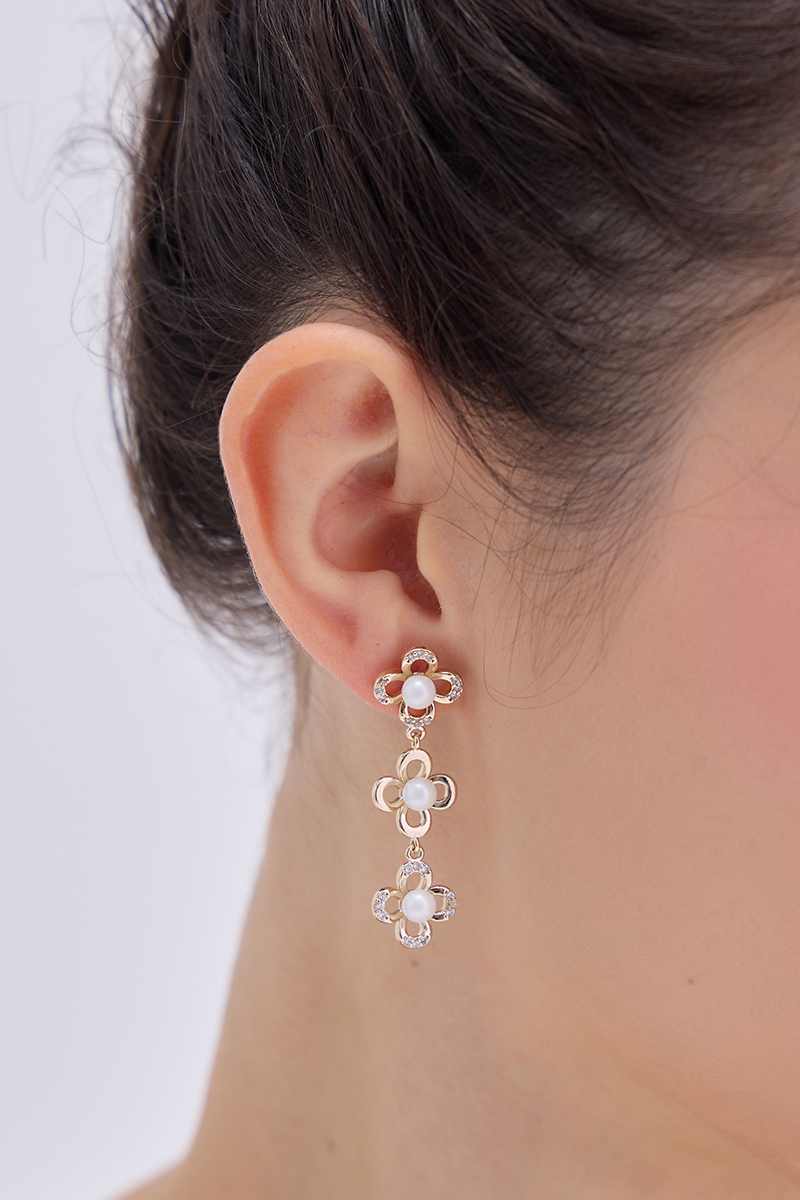 花漾心語。銀針耳環