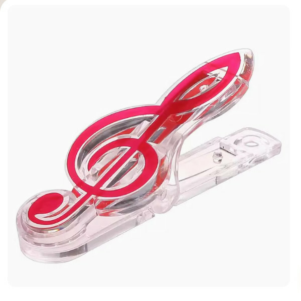 Hot push sheet music clip (note red)