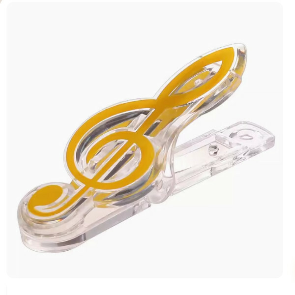 Hot push sheet music clip (note yellow)