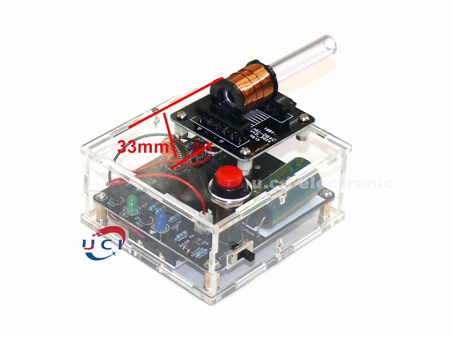 【UCI電子】(二G-2) DIY材料包 DC3V高壓電磁炮DIY套件 焊接電子科學實驗散件 科技小製作