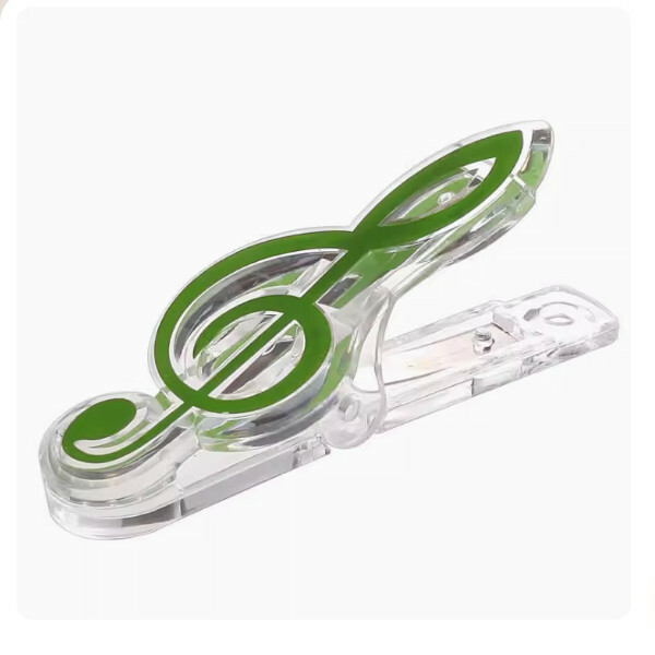 Hot push sheet music clip (note green)