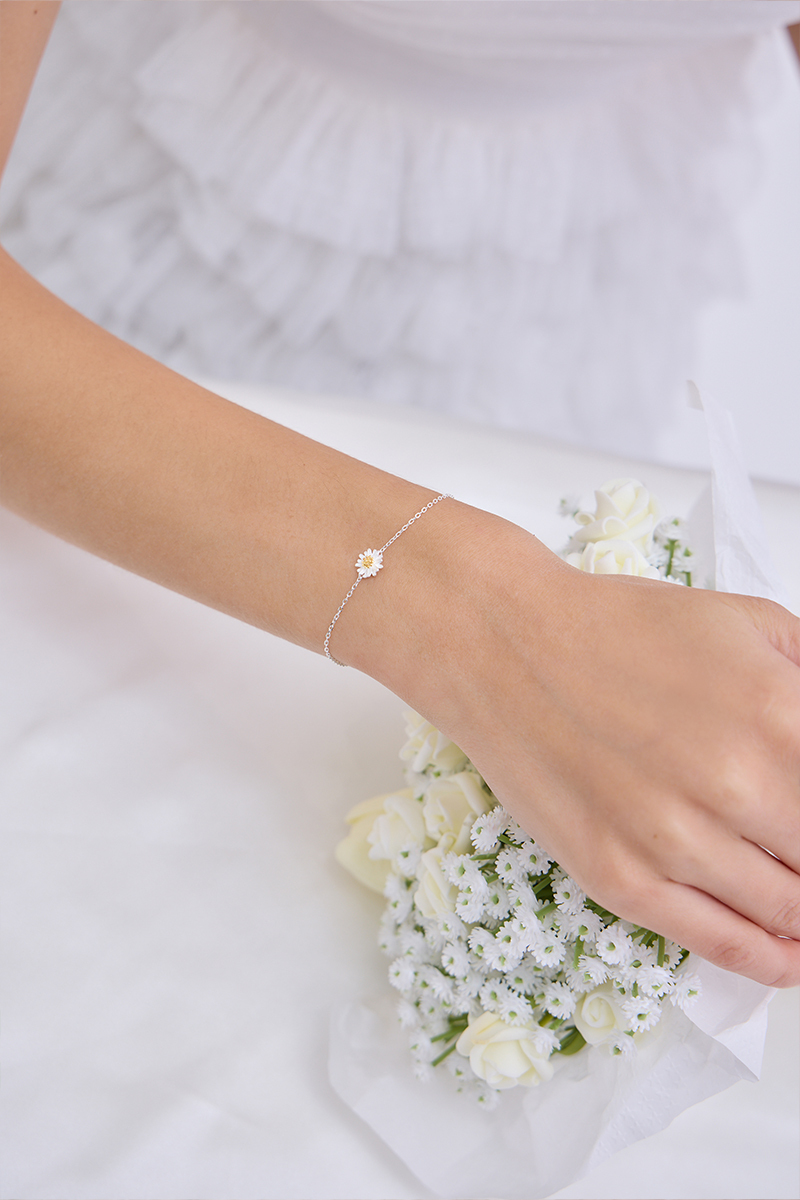 【925純銀】清新小雛菊手鍊
