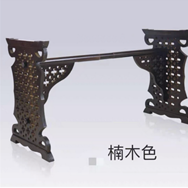 Hotly recommended hollow flower window guzheng stand (nanmu color)
