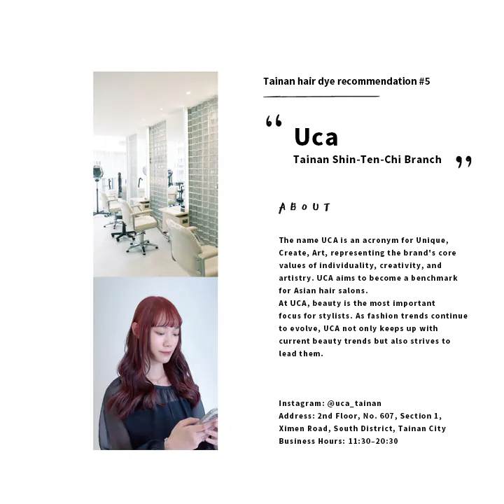 Tainan hair dye recommendation #5: Uca Tainan Shin-Ten-Chi Branch