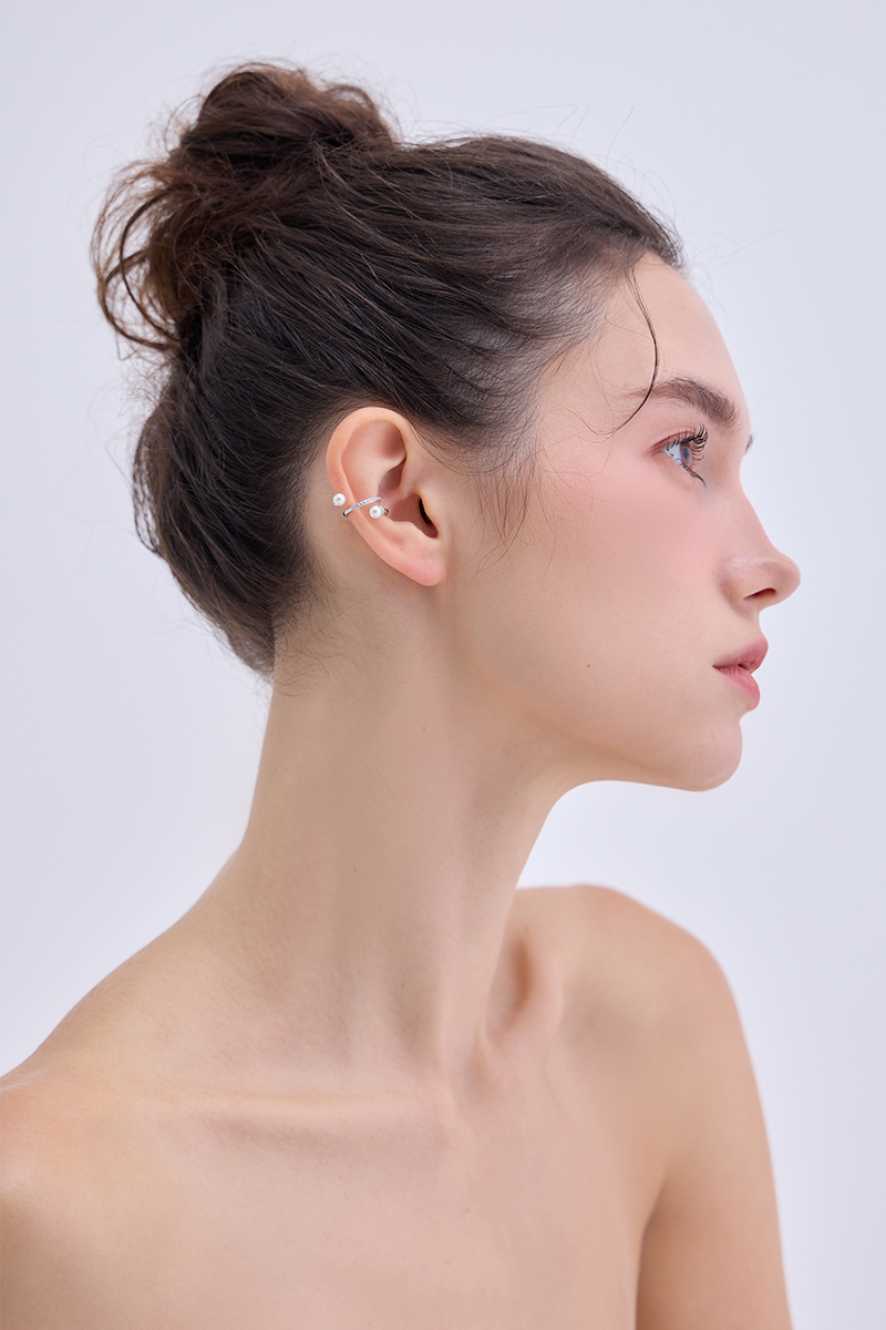 珍珠鑽石百搭耳骨夾(單支)