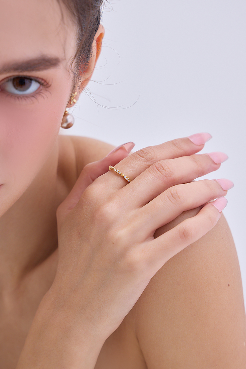 細鑽流光可調式戒指