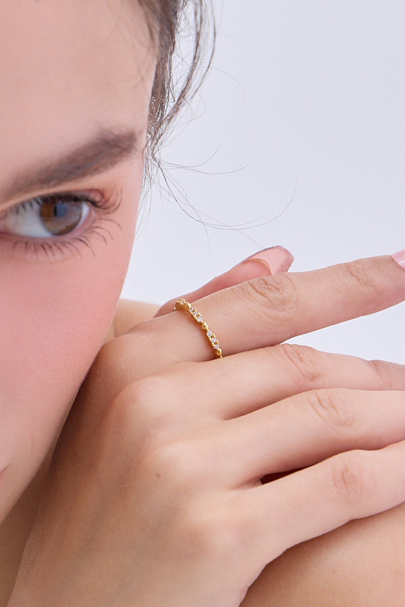 細鑽流光可調式戒指