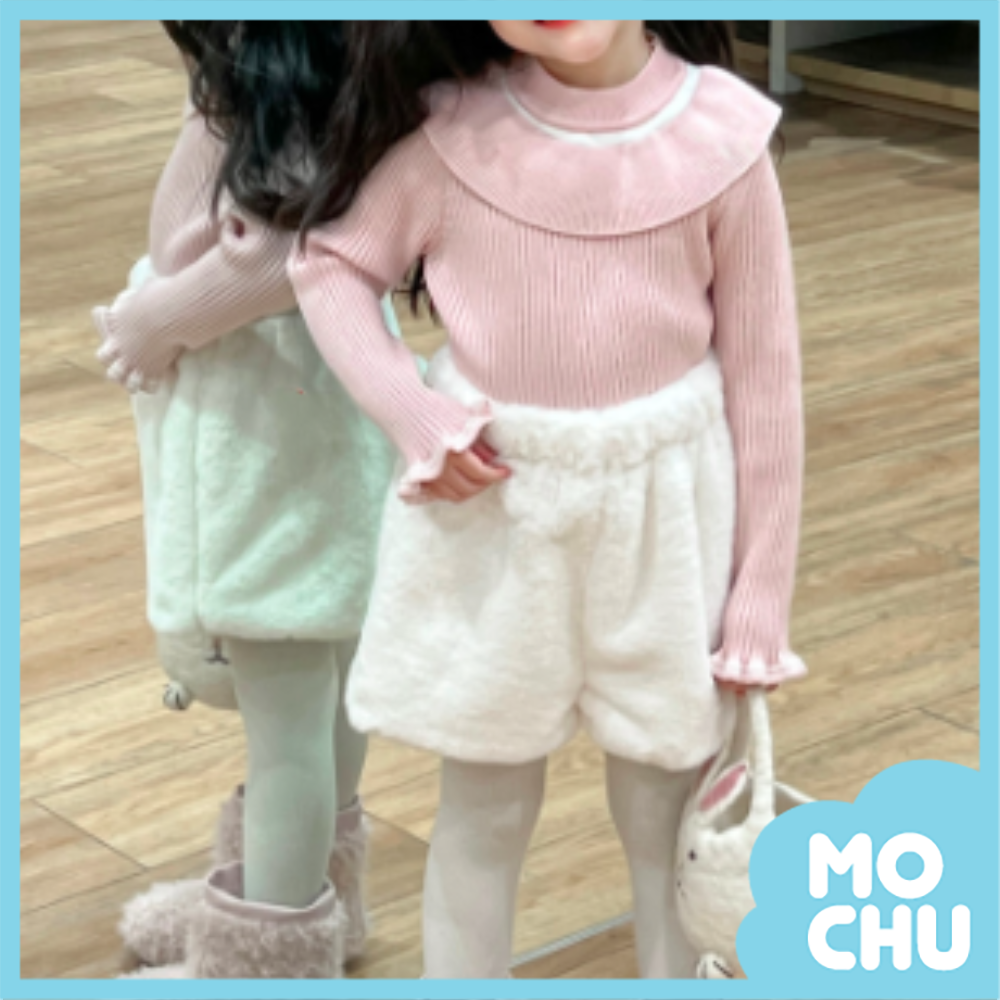 花邊領圍針織毛毛兩件套裝