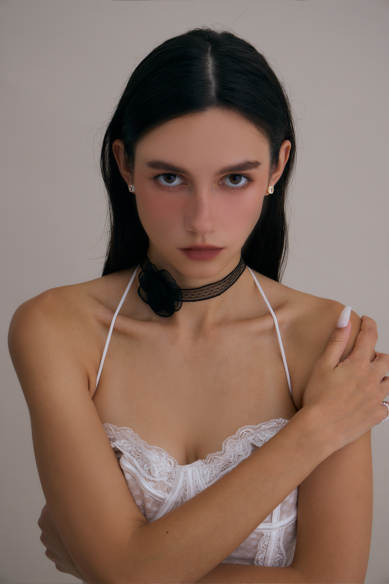 法式蕾絲花朵項鍊