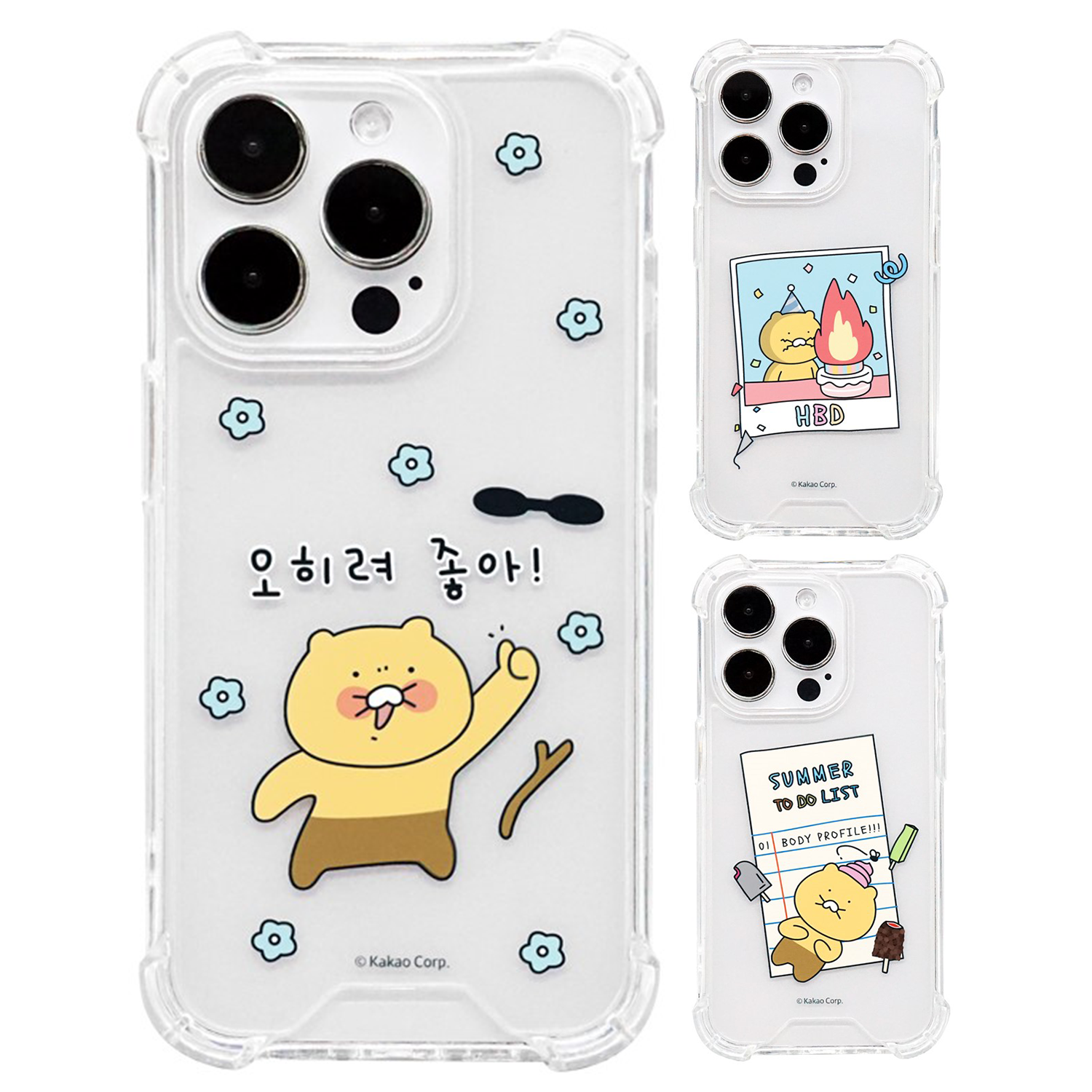 Kakao Friends - Clear Hard Case - 春植系列透明防撞手機保護硬殼 16 S24 S2