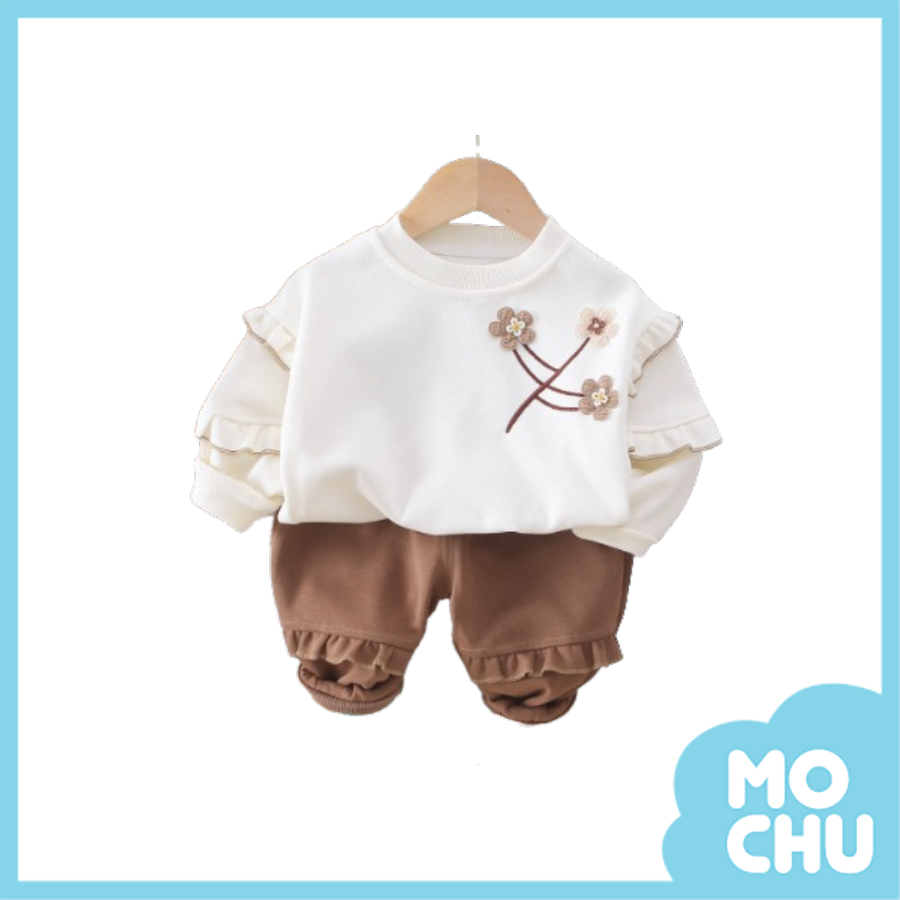 三朵針織花休閒套裝(二色)