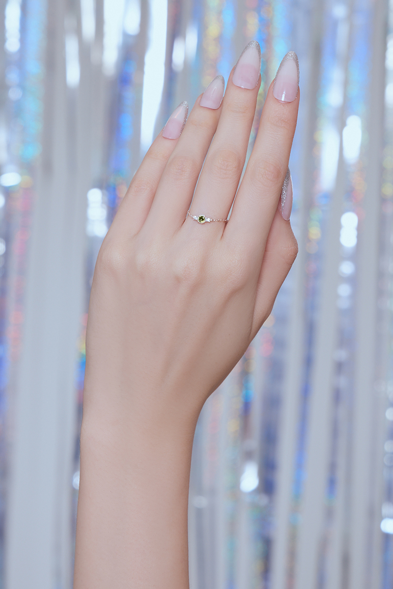 【925純銀】小茉莉鋯石可調式戒指(銀)