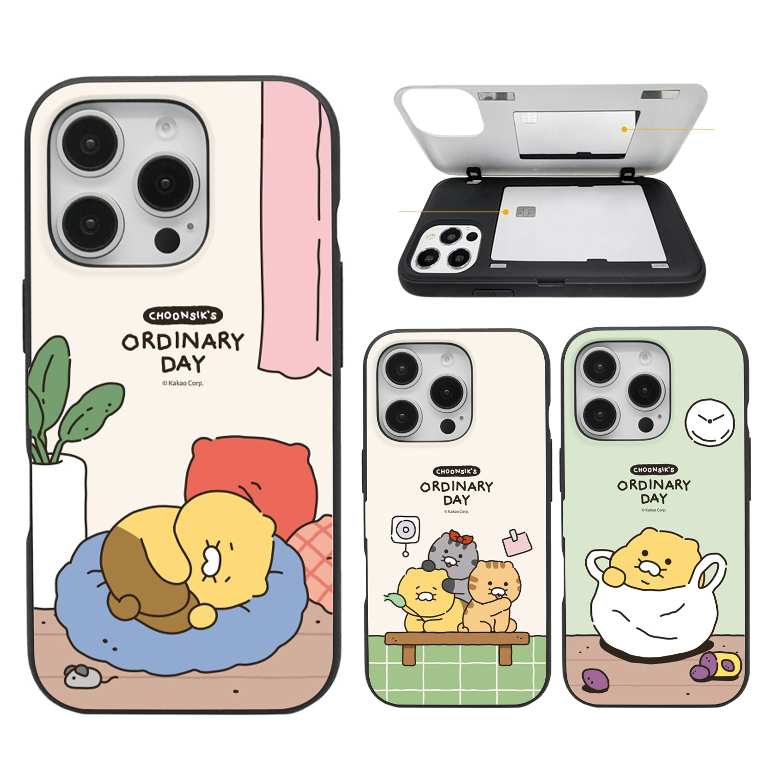 Kakao Friends - Door Card Case - 春植系列插卡槽雙層防撞手機保護殼 16 S25 S2