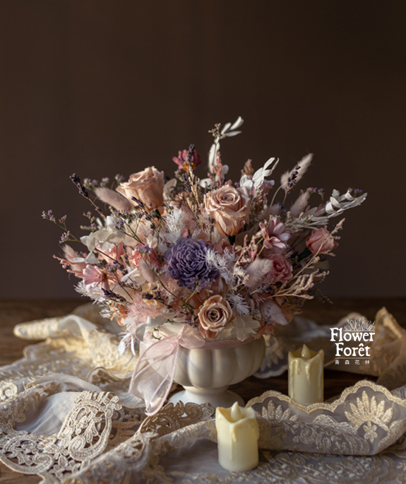 粉紫恆星 | 桌花