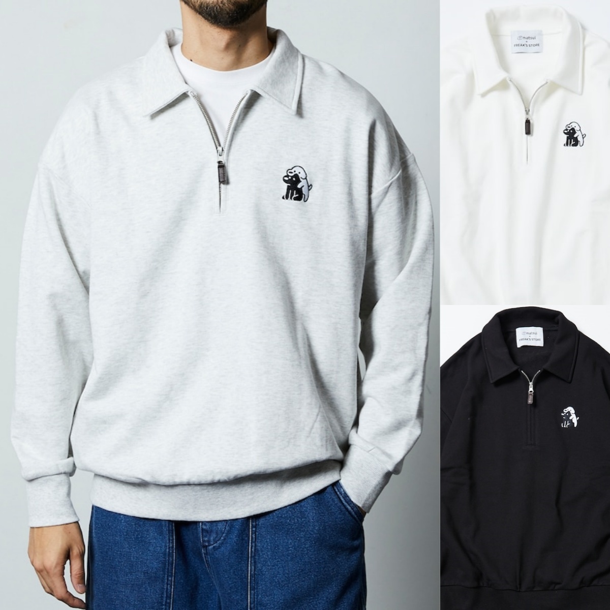 限時特價預購┃聯名 Matsui × FREAK'S STORE 松井 刺繡 半拉鍊 POLO 長袖