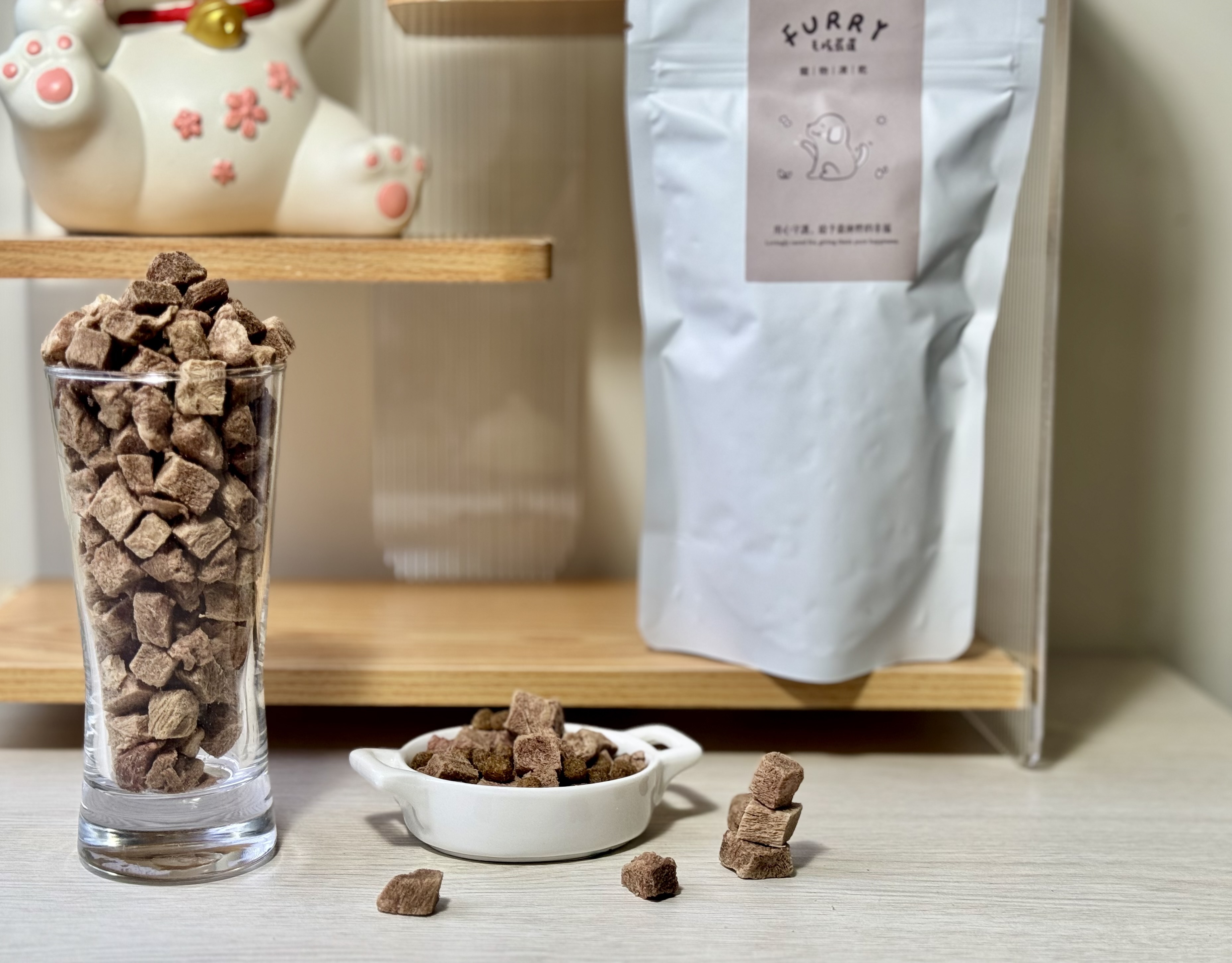 鮮肉凍乾🌟牛肉丁60公克🌟原肉製成｜拌料好心凍｜真空冷凍乾燥