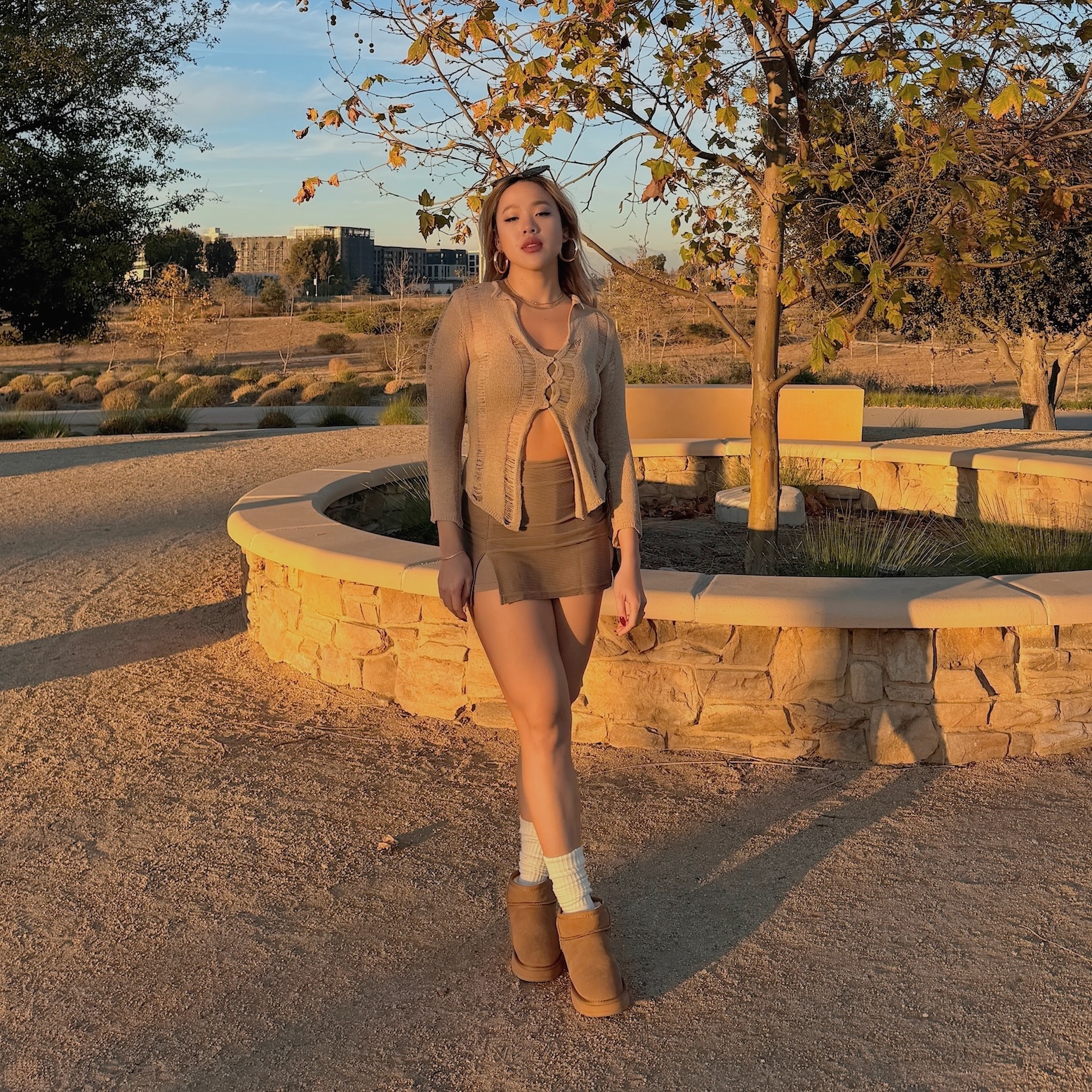 辣臀緊身開衩短裙(2色)