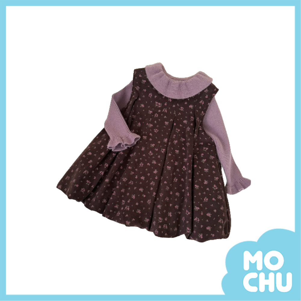 小碎花燈芯絨兩件組套裝