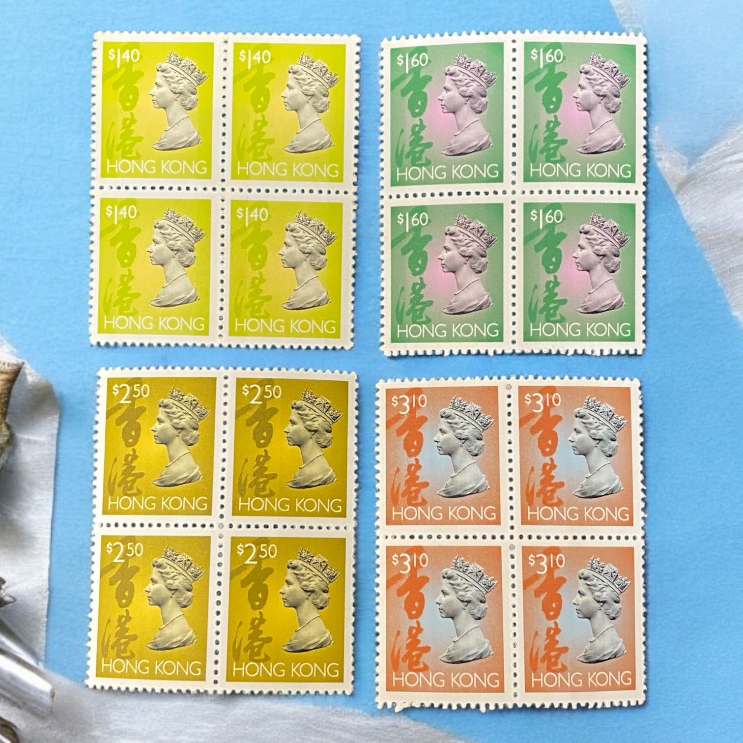 1996年R41A女皇伊利沙伯二世六組第五版 (磷光印刷) 4 套