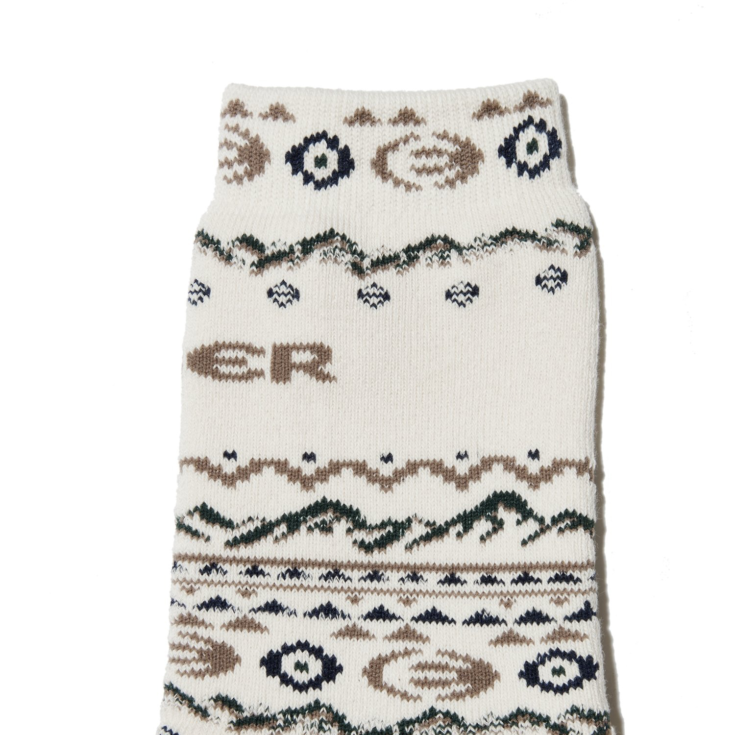 【EIDER】圖騰排汗透氣中筒襪/24EDUU24S01-[雪花灰、奶油白]