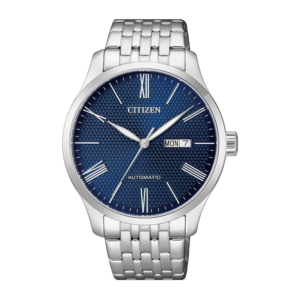 【Citizen 星辰】 NH8350-59L 日期星期顯示 商務 經典 優雅 紳士 搭配 日系 機械 銀藍 不鏽鋼 手錶 -