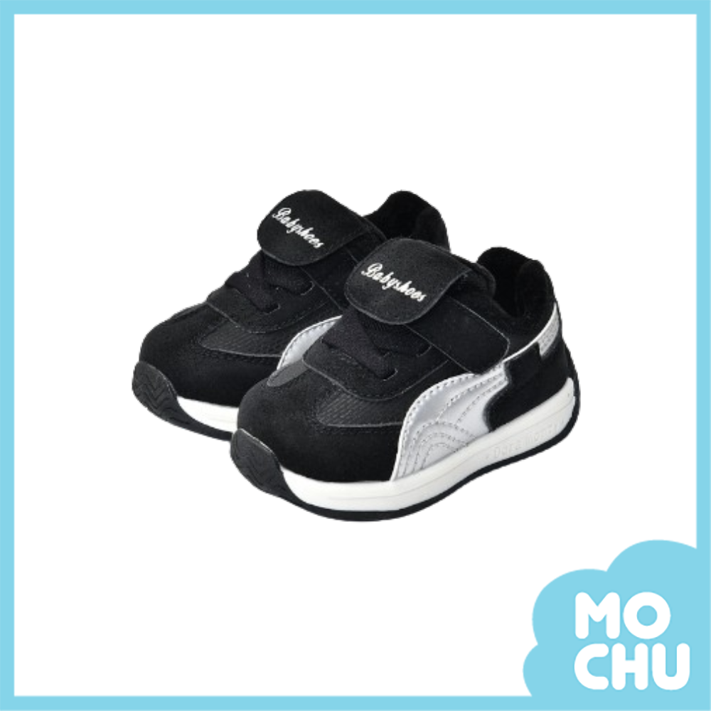 (19碼)金屬邊條內加絨軟底鞋(三色)