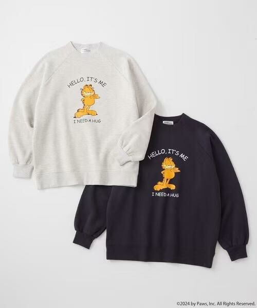 MONO-MART Garfield 加菲貓 印花插肩袖圓領衛衣
